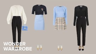 Petite body type: shopping tips and capsule wardrobe example.