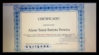 CERTIFICADO DO CURSO TODO DE CHINELOS