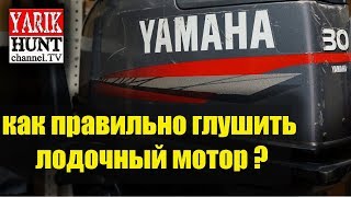 Как правильно глушить лодочный мотор. 2-такта. Совет сервиса.