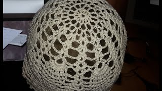 Панама (шапочка)крючком детская с ананасами/ baby crochet cap