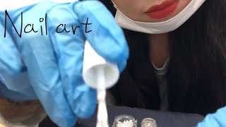 [No Talking ASMR] 라텍스장갑|네일샵|왕초보네일샵//Latex gloves&Nail shop