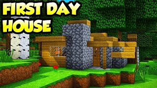Minecraft Starter House Tutorial Built in Survival (How to Build Guide)
