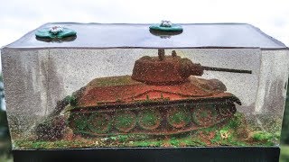 Диорама танка Т-34 под водой. Диорама второй мировой. Как сделать водную диораму из эпоксидной смолы
