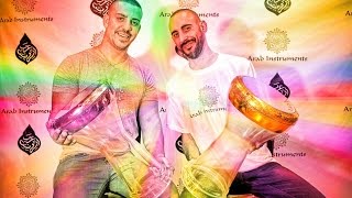 Transparent / Glass Darbuka - Silver & Gold