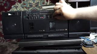 обзор магнитофона SONY CFS-W390L НОВОГО В 2018 ГОДУ