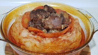 Необычное блюда из баранины с капустой