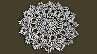 Круглая салфетка крючком. Вязание салфетки. Салфетка крючком. Часть 1. (crochet doily. P. 1)