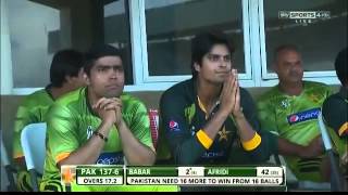 1st T20 Shahid Afridi Bating And Last Momtents Pak Wins Must Watch It !!!