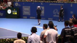 Federer se protege de saque de Tsonga - CurtaTênis! HD