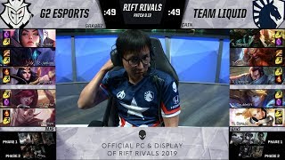 G2 vs TL - 2019 Rift Rivals - G2 Esports vs Team Liquid