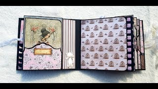 Tutorial 2/5 Santoro 6x6 mini album using home made templates with brother scan n cut !!!