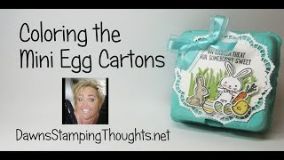 Coloring the Mini Egg Cartons