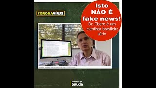 Desabafo sobre Fake News Atribuída ao Dr Cícero Coimbra!