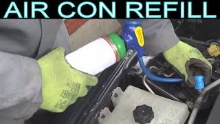 How to recharge the Air Conditioning in your Car. Air Con Refill.