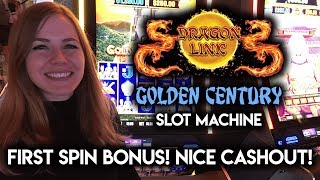 1st SPIN BONUS! Dragon Link Slot Machine! Free Pay NICE WIN!