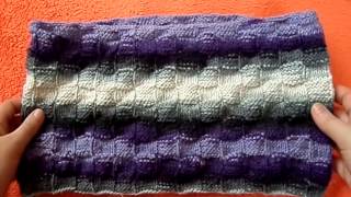 Вязаный шарф снуд, хомут круговыми спицами. Вязание спицами. Knitting(Hobby)