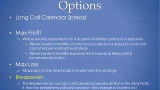Wolfman Income Gen Long Call Calendar Spread