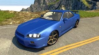 BeamNG.Drive Mod : Nissan Skyline R34 GTR (Crash test)