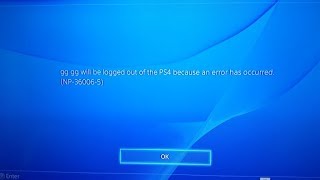 Ошибка NP-36006-5 как устранить на PS4