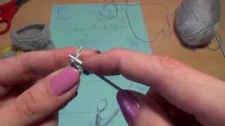 Схема вязания пинеток спицами - 1 шаг  //  Scheme knitting bootees knitting needles - 1 step