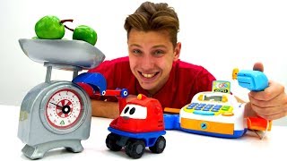 Видео для детей - Профессия продавец - Веселая школа с игрушками