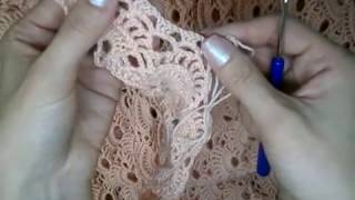 4  Как связать шаль лучики, обвязка края ч  1
