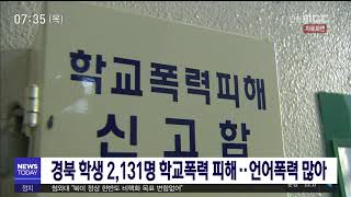 경북 학생 2,131명 학교폭력 피해 / 안동MBC