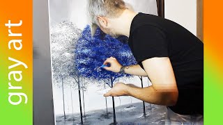 Картина Акрилом / Акриловые Краски / Как Нарисовать Дерево