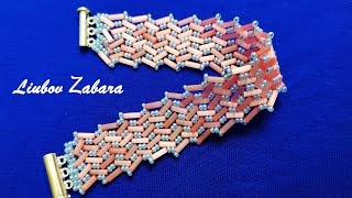 Оригинальный браслет из бисера и стекляруса. Bead and Glass Bead Bracelet.حبة والزجاج حبة سوار