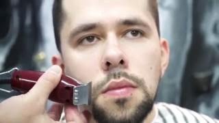 МУЖСКАЯ СТРИЖКА ФИЛИРОВОЧНОЙ БРИТВОЙ И ФИЛИРОВОЧНЫМИ НОЖНИЦАМИ. ОФОРМЛЕНИЕ БОРОДЫ "GOUTY"