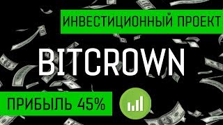 ИНВЕСТИЦИОННЫЙ ПРОЕКТ BITCROWN.CO ПРИНЁС 45% ПРИБЫЛИ