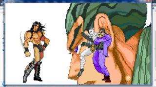 JoJo's Bizarre Adventure Ultimate MUGEN Kars, Rohan, and Child Jotaro Gameplay