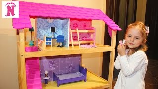 Посылка от Кати Мисс Кейти Домик для кукол с мебелью doll House with furniture Miss Katy
