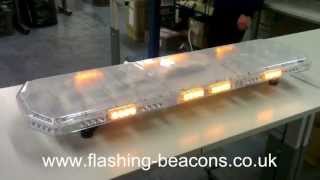 Chameleon 1200mm LED Amber Flash Light Bar with Clear Dome