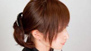 横に流して作る夜会巻き How To HairStyle french twist