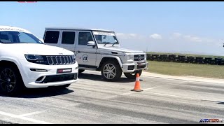 DRAG RACE: Jeep Grand Cherokee SRT8 vs. Mercedes-Benz G63 AMG