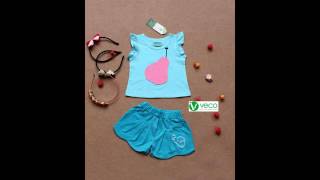 THỜI TRANG TRẺ EM XUẤT KHẨU GIÁ SỈ VECO -  bộ sọt trái lê cho bé gái