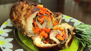 Шикарный рулет из свиной шейки
