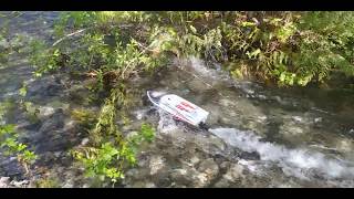 V3 Thrasher RC Jet Boat Shallow Water Forest Run!!!