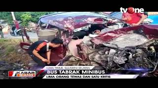 Tabrakan Bus vs Minibus di Luwu Timur, Lima Orang Tewas dan Satu Kritis