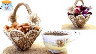 Корзинка из Джута Своими Руками в Подарок Мастер Класс