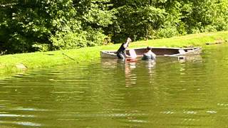 Mom Son Canoe Ride