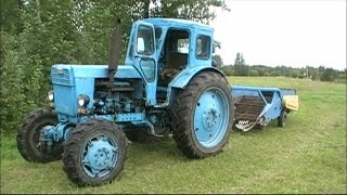 Трактор Т-40 и картофеля копалка