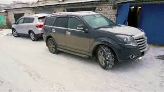Два Китайца и Японец -  HAVAL H6, HOVER H3, RAV4 по льду в горку