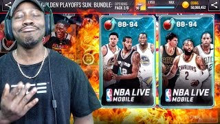 ELITE CONF FINALS PLAYERUPS IN GOLDEN PACK OPENING! NBA Live Mobile 16 Gameplay Ep. 114