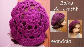 Boina de crochê mandala