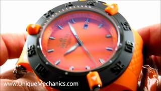 Invicta 10122 Subaqua Noma III Orange Stainless Polyurethane Watch
