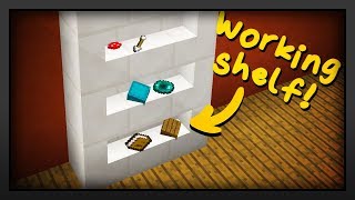 Minecraft - How To Make A Working Shelf