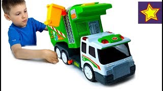Машинки Мусоровоз Dickie Toys со звуком и светом Распаковка игрушки Toys for kids