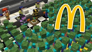 APOCALIPSIS ZOMBIE EN UN MCDONALDS EN MINECRAFT ?
